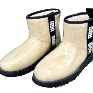 Ugg Women's Tasmia Clear Waterproof‎ Rain Shearling Boots Size 10